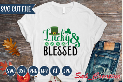 Lucky &amp; Blessed svg