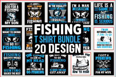 Fishing T shirt Design bundle