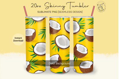 Coconut Fruit 20oz Tumbler Sublimation Wraps