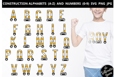Contruction Alphabet Number Silhouette Vector