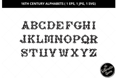 16 century alphabets&2C; decorative alphabets svg&2C; monogram alphabet svg