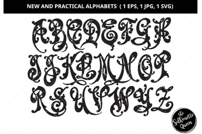 New alphabets svg, practical alphabet svg, decorative alphabets svg