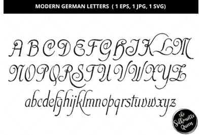 Modern German letter, capital letter svg, small letter svg