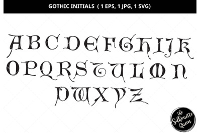 Gothic Initials svg, ornate letters svg, vintage alphabet svg