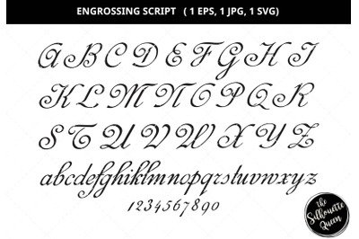 Engrossing script svg, calligraphy svg, handwriting svg