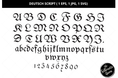 Deutsch script svg, calligraphy svg, handwriting svg