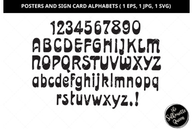 Poster card Alphabet, Sign card Alphabet, number svg