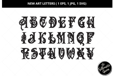 New art letters, capital letter svg, typography svg