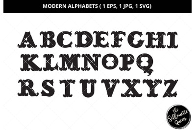 Modern alphabet, capital letter svg, bold alphabets svg
