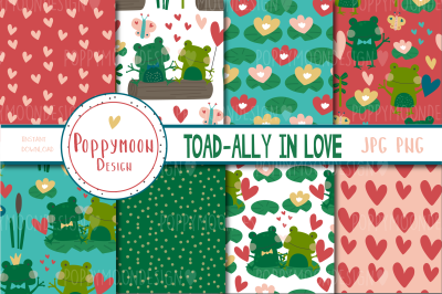 Toad-ally in love paper set