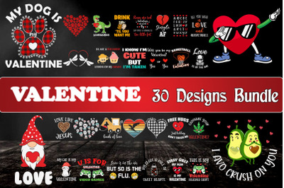 Valentine Bundle SVG 30 designs