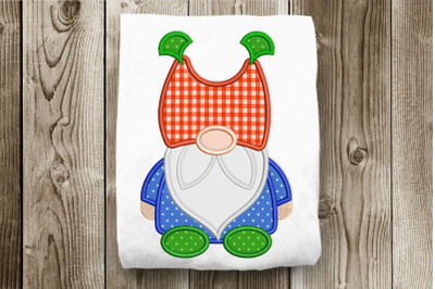 Gnome with Double Point Hat | Applique Embroidery