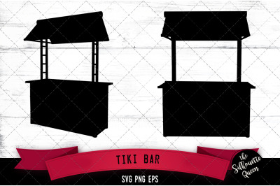 Tiki Bar Silhouette Vector