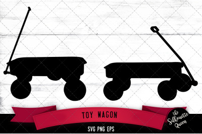 Toy Wagon Silhouette Vector