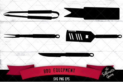 BBQ Equipment Silhouette Vector