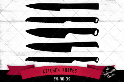 Kitchen Knives Silhouette Vector