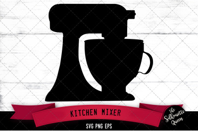 Kitchen Mixer Silhouette Vector