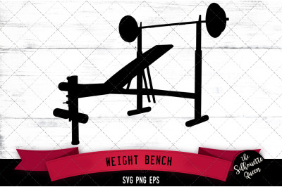 Weight Bench Silhouette Vector