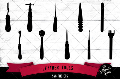 Leather Tools Silhouette Vector