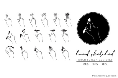 Touch Screen Gesture Silhouette Vector