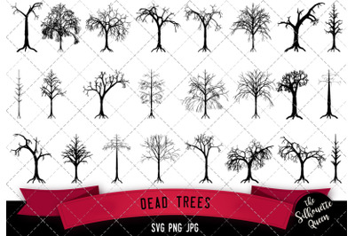 Dead Trees Silhouette Vector