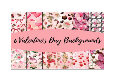 6 Valentine&#039;s Day Digital Backgrounds