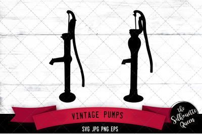 Vintage Pumps Silhouette Vector