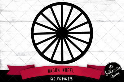 Wagon Wheel Silhouette Vector