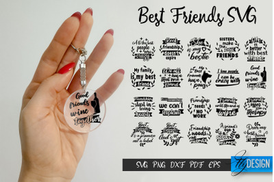 Best Friends Keychain SVG Bundle. Best Friend Quotes SVG