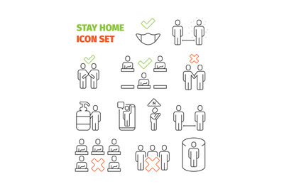 Stay home icon. Social area healthcare prevention covid vaccination pu