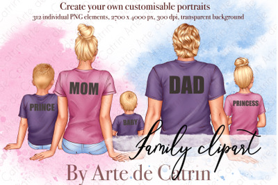 Big Family Creator Clipart, Father&#039;s Day Clipart, Mother&#039;s Day Clipart