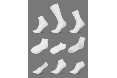 White socks. Collection of fashioned modern clothes for men white shoe