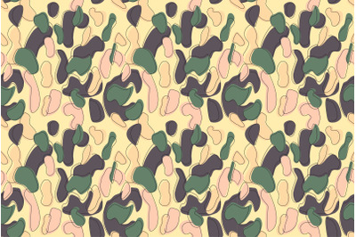 Camouflage pattern background seamless vector illustration. Modern clo