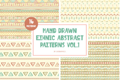 Hand Drawn Ethnic Abstract Patterns Vol. 1