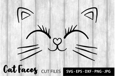 Adorable Pet Cat Face Vector Clipart