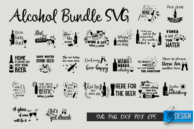 Alcohol Bundle SVG. Wine SVG. Beer SVG. Whiskey Quotes SVG.