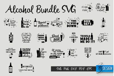 Alcohol Bundle SVG. Wine SVG. Beer SVG. Whiskey Quotes SVG 2