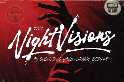 Night Visions: An Unsettling Hand-Drawn Brush Script Font