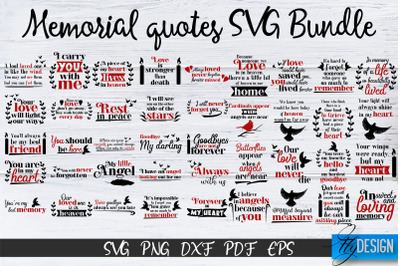 Memorial Quotes. Memorial Quotes Svg. Memorial Bundle