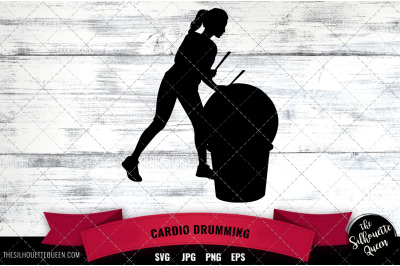 Cardio drumming Silhouette Vector