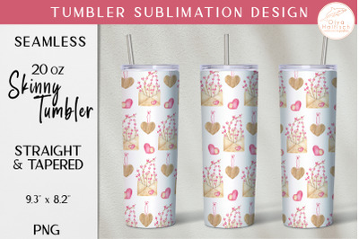 Valentine Tumbler Sublimation PNG. Love Tumbler Wrap for 20 oz Tumbler