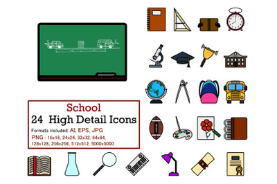 School Icon Set