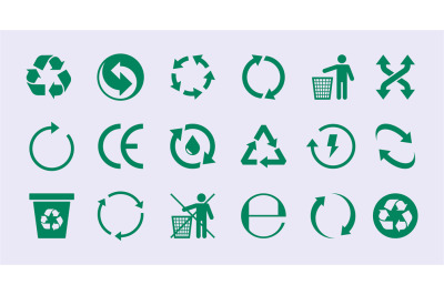 Renew circles. Diversity images recycle round icons save nature garish