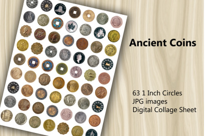 Digital Collage Sheet - Ancient Coins