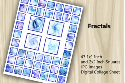 Digital Collage Sheet - Fractals