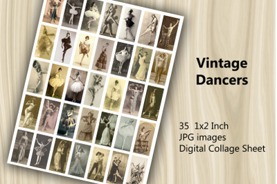 Digital Collage Sheet - Vintage Dancers