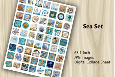 Digital Collage Sheet - Sea Set