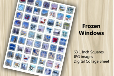 Digital Collage Sheet - Frozen Windows