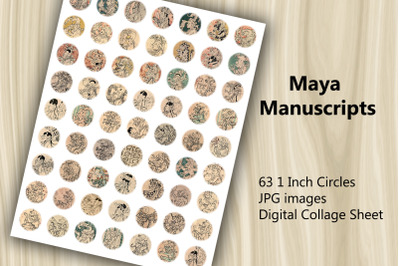 Digital Collage Sheet - Maya Manuscripts