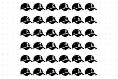 Baseball Cap Alphabet SVG clipart